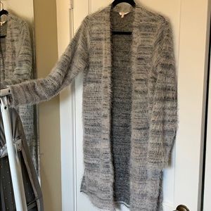 Candies New Grey Eyelash Duster Cardigan Medium